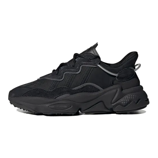 Adidas Originals Ozweego Series J Abrasion Resistant Low Top Sports Casual Shoes Black Teenagers