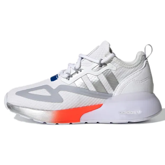 Adidas Originals ZX 2K Breathable Kids Lifestyle Shoes White Gray Children Aged 3-7 Years Old