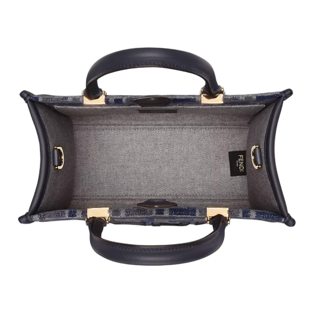 Женская сумка Fendi Sunshine (синяя) — фото 4