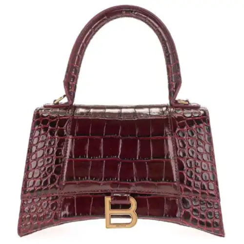Balenciaga Cow Leather Crossbody Bag Small Women's Dark Red