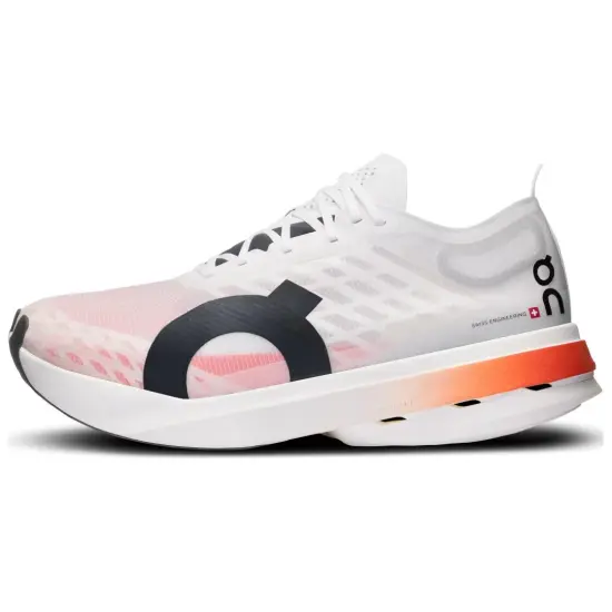 On Cloudboom Strike Anti Slip Wear Resistant Low Top Marathon Running Shoes Women's White Pink
