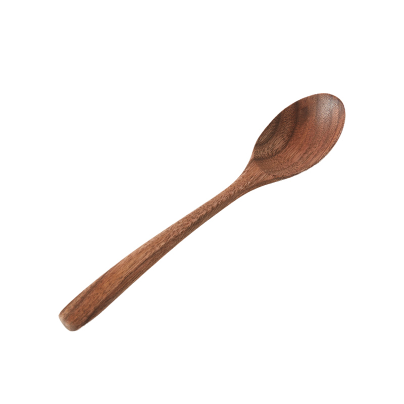NITORI Japanese original design school season home dormitory rental kitchen restaurant afternoon tea simple Japanese wooden long-handled spoon spoon coffee spoon walnut dessert spoon Muji style ins style