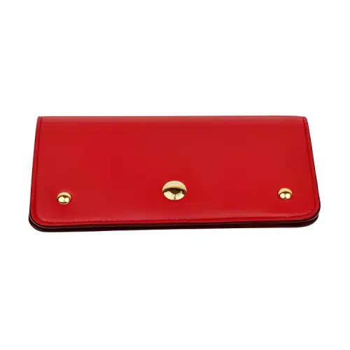 Burberry Leather Wallet Women's Red
