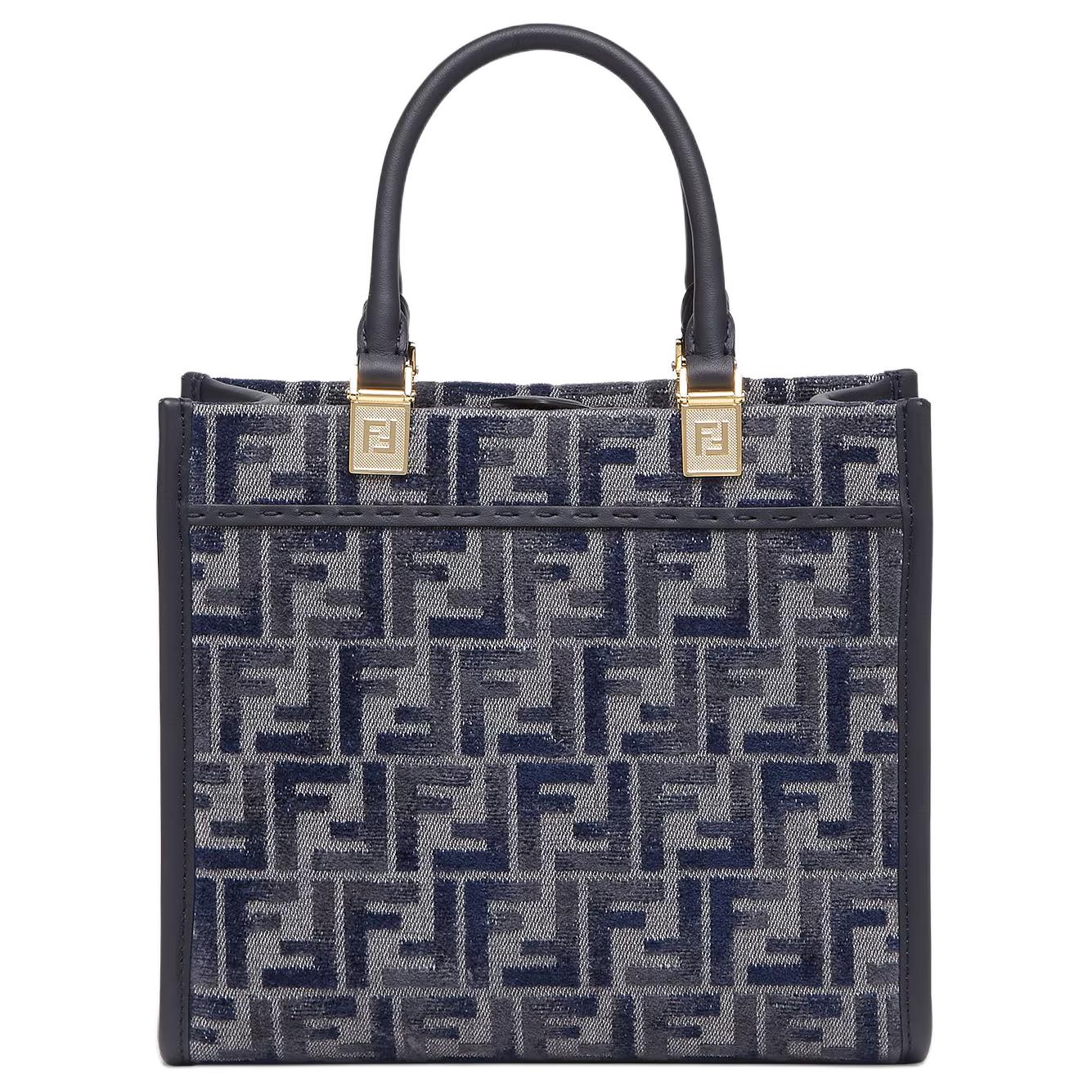 Женская сумка Fendi Sunshine (синяя) — фото 3
