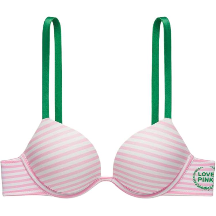 Женский бюстгальтер Victoria's Secret (розово-белый в полоску)