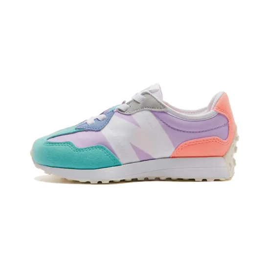 New Balance NB 327 Anti-Slip Wear-Resistant Running Shoes Purple Orange Green Multicolor Children Aged 3-7 Years Old