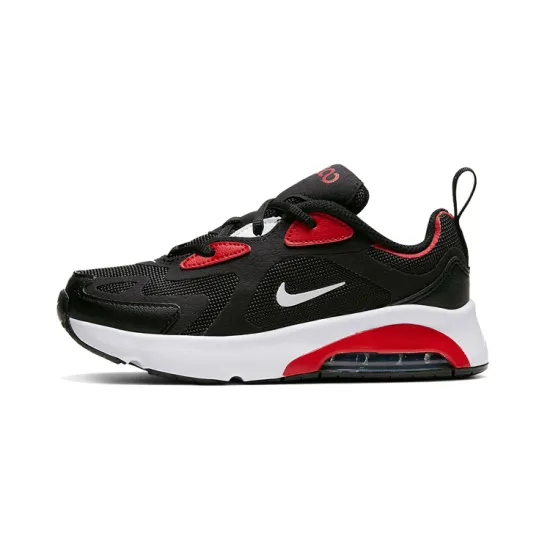 Nike Air Max 200 Cushioning Kids Lifestyle Shoes Black Red Children Aged 3-7 Years Old