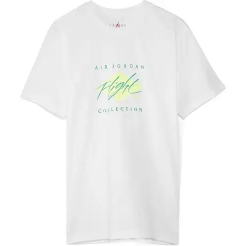 Jordan T Shirts Men's White Crew Neck Moderate Straight Fit