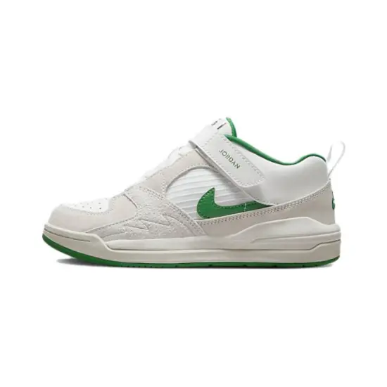 Jordan Stadium 90 Cushioning Low-Top Kids Lifestyle Shoes White Green Children Aged 3-7 Years Old
