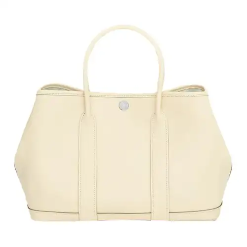 HERMES Garden Party Epsom Calfskin Handbag 30 Women's I2 Nata Cream White