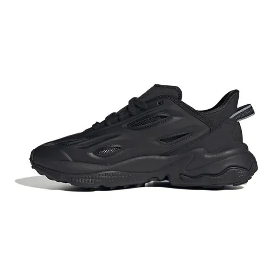 Adidas Originals Ozweego Series J Slip-Resistant Breathable Support Kids Lifestyle Shoes Black Teenagers