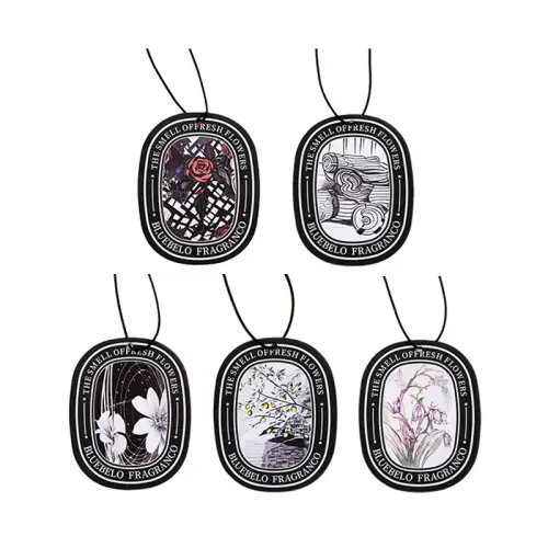 Rear view mirror with a light fragrance for auto, perfume, universal pendant for car, long lasting light fragrance, print