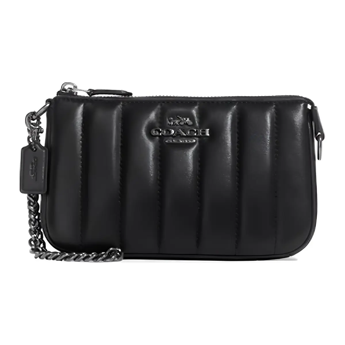 COACH Nolita Nappa Leather With Smooth Texture Pochette, Shoulder Bag Clutches Small Women's Black