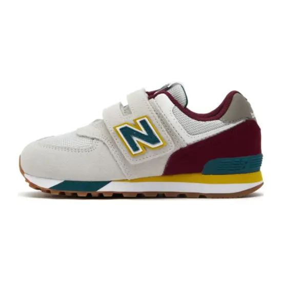 New Balance Cushioning Wear Resistant Low Top Kids Lifestyle Shoes Gray Red Kids'