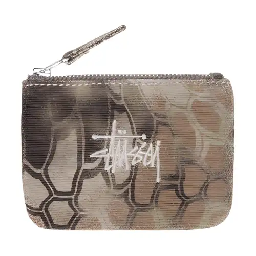 Stussy Pouch Cotton Wallet Coin Purse Regular Unisex Brown