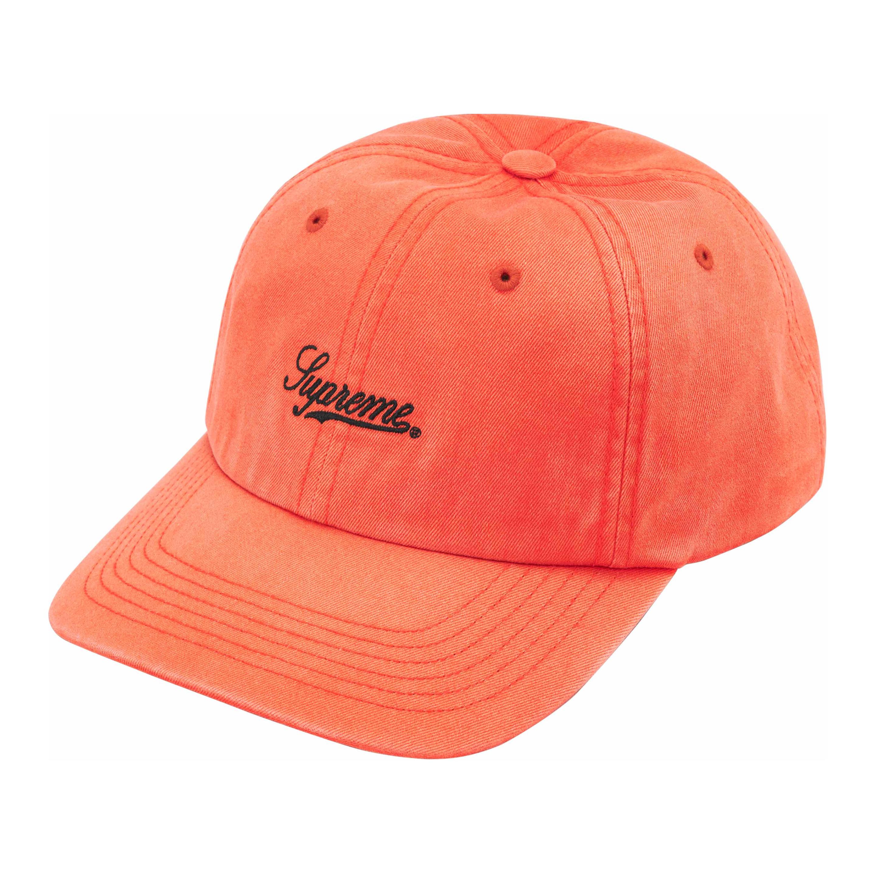Кепка Supreme Bleached Chino 6-Panel (оранжевая)