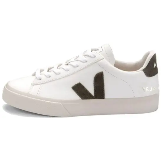 VEJA Campo Chromefree Lace Up Sneakers 'White Khaki'