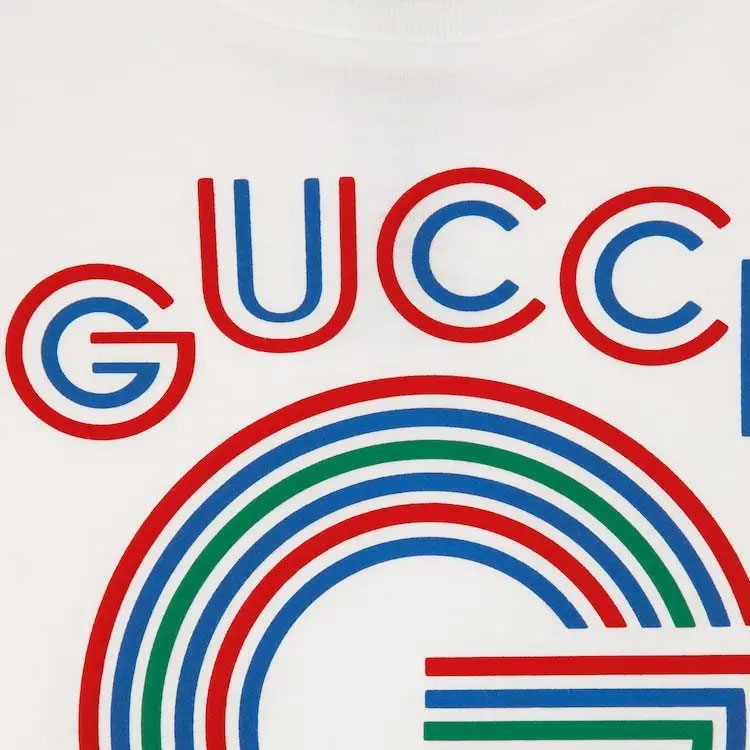 Детская футболка Gucci GUCCIT FW24 Logo (белая) — фото 3