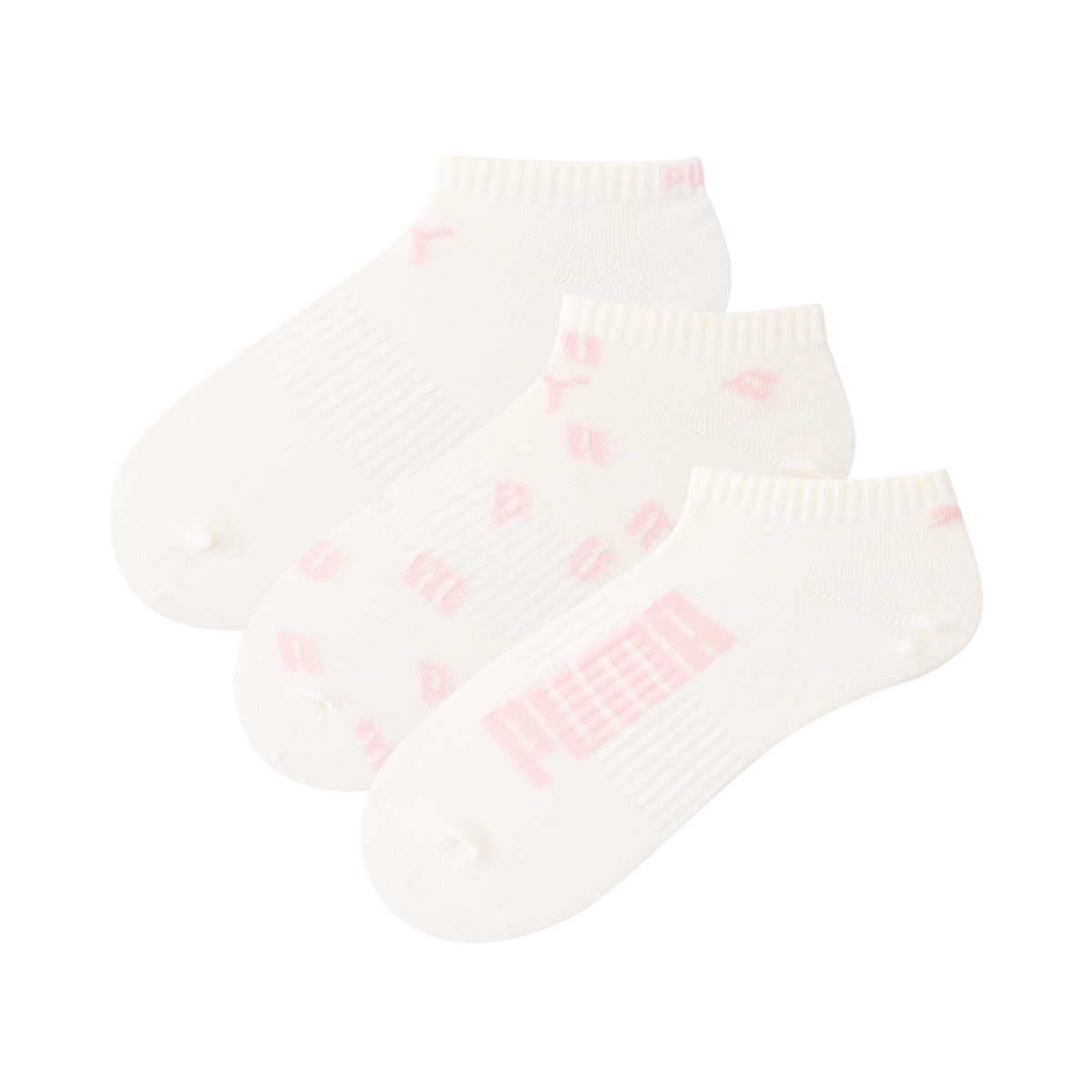 PUMA Ankle Socks Women’s 3 Pack Pink White