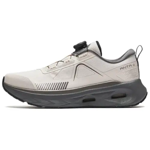 Anta Shen Xing 9Pro Slip Resistant Abrasion Resistant Low top Running Shoes Men's Beige Gray