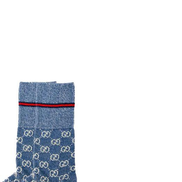 GUCCI SS23 Crew Socks Unisex 1 Pack Blue
