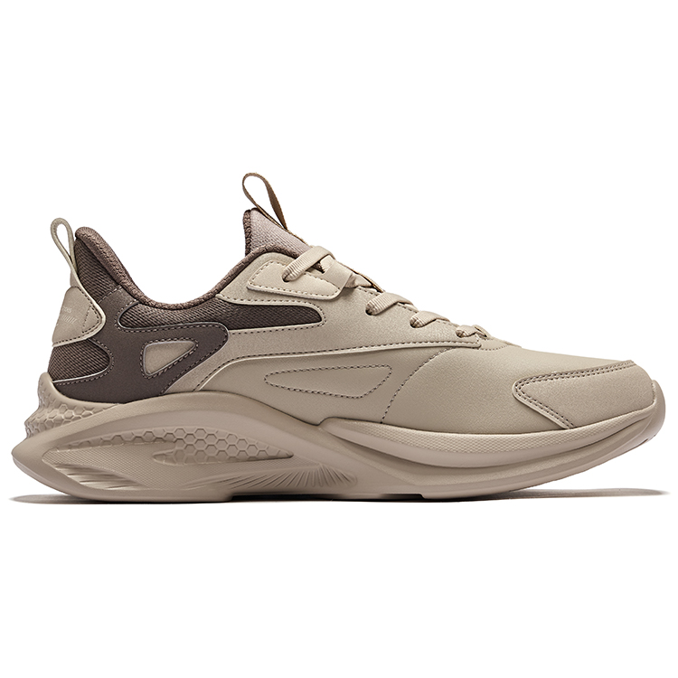 Erke Lingyue 1 Non Slip And Waterproof Low top Casual City Commuting Running Shoes Men’s Light Linen Brownstone