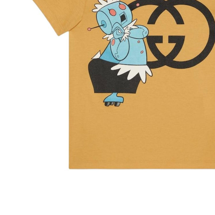Детская футболка Gucci Logo (желтая) — фото 6
