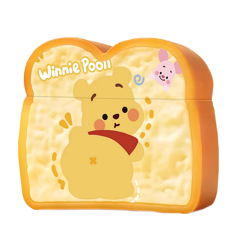 Disney Disney suitable for Apple/apple airpods second generation/third generation/pro/por2 generation silicone Q version cute Winnie the Pooh toast bread anti-fall cartoon protective cover earphone case