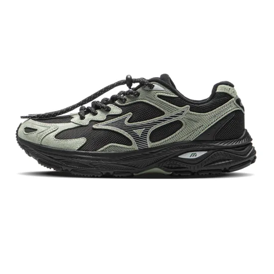 Mizuno Racer S 2.0 Running Shoes Unisex Low Top Black/Moss Green