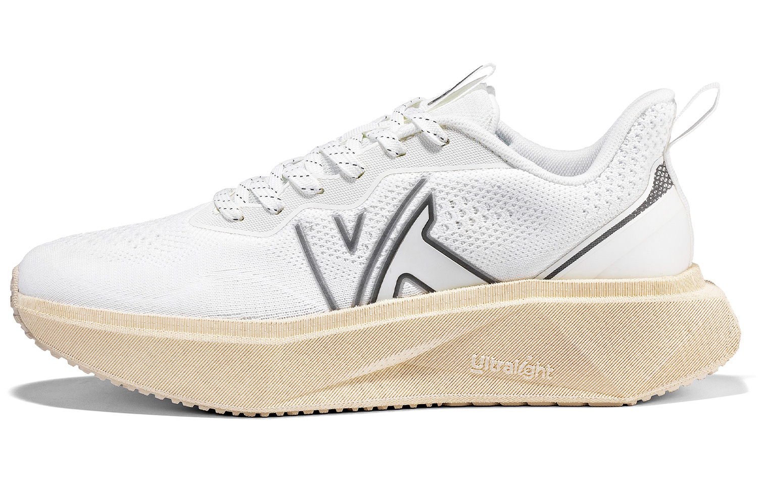 Kappa Slip Resistant Abrasion Resistant Mid top Running Shoes Unisex White Beige Gray