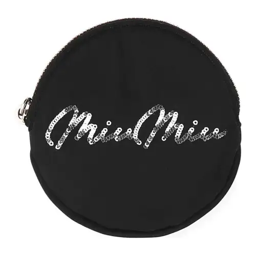 MIU MIU Fabric Makeup Bag Women's Black