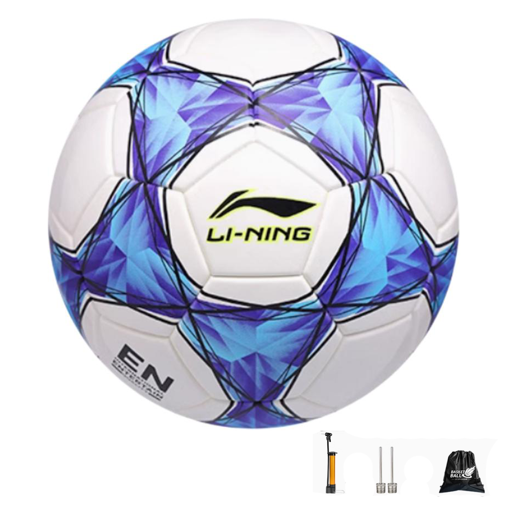 Li Ning Size 45 Soccer Ball TPU Seamless Thermal bonding Unisex Blue White