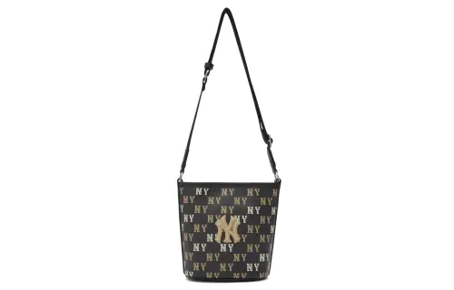 MLB Trend retro black shoulder bag PVC for men and women, for beloved