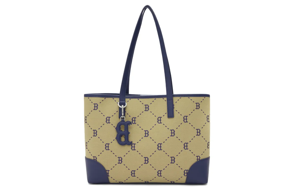 MLB Polyester With Cotton Tote Bag, Handbag, Shoulder Bag, Backpack Regular Unisex Khaki