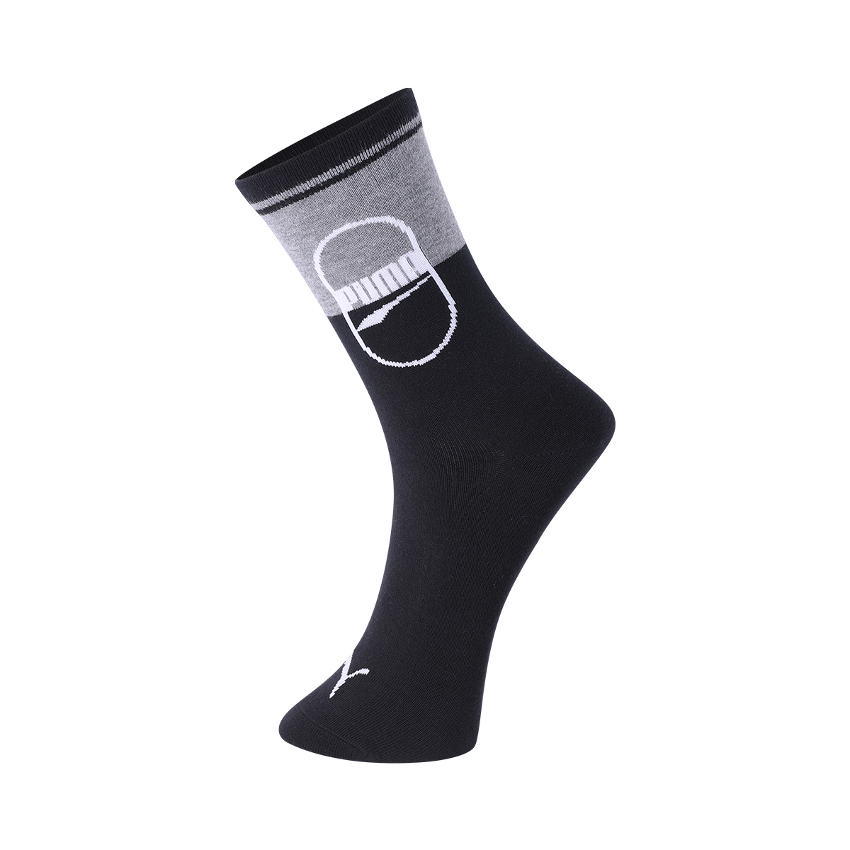 PUMA Knee High Socks Unisex 2 Pack Black White Combination
