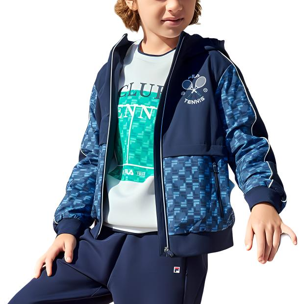 Мужская куртка Fila KIDS (королевский синий) — фото 3