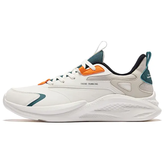 Erke Water-Resistant Slip-Resistant Low-Top Running Shoes Men's Microcrystal White Pine Green