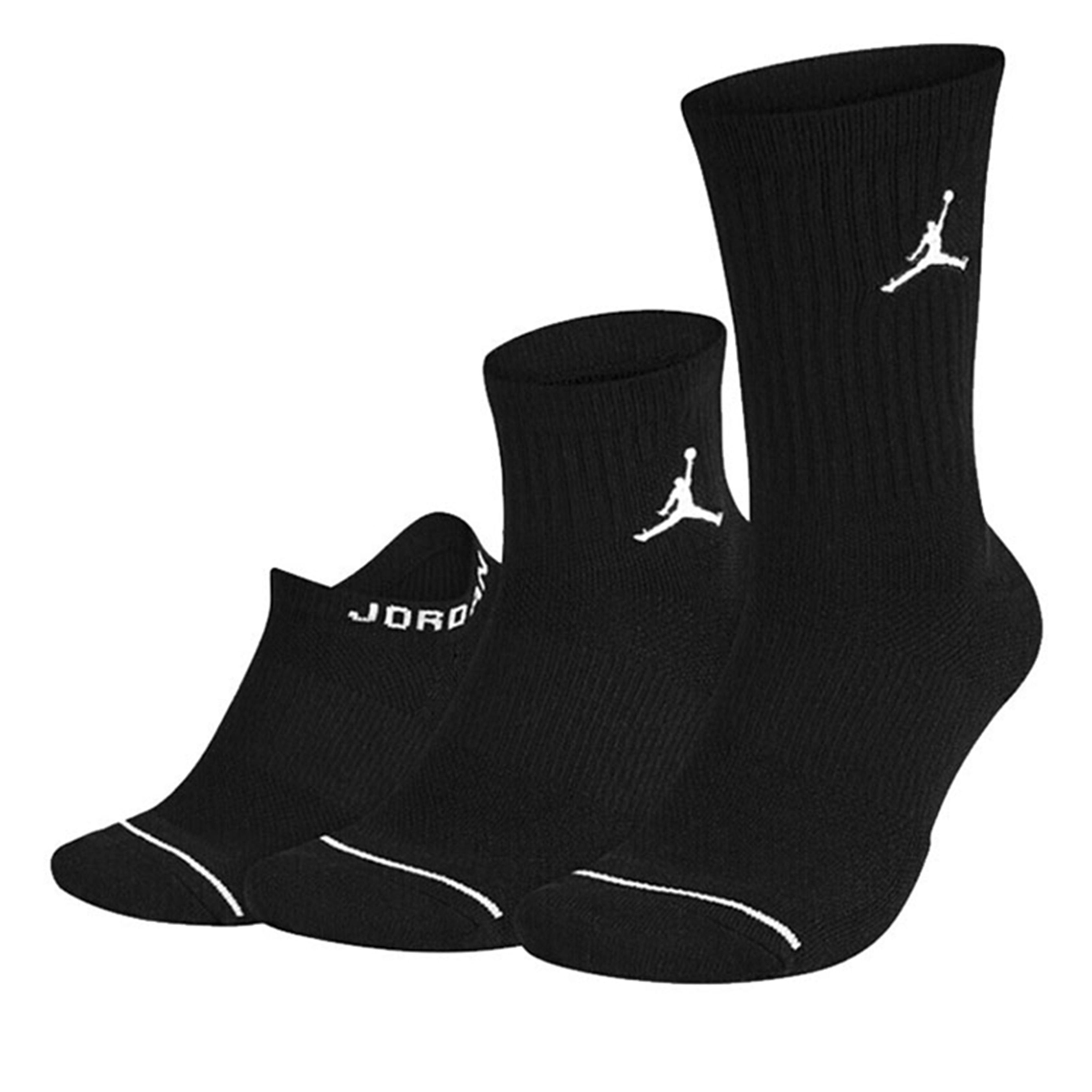 Jordan Sports Ankle Socks Men’s 3 Pack Black
