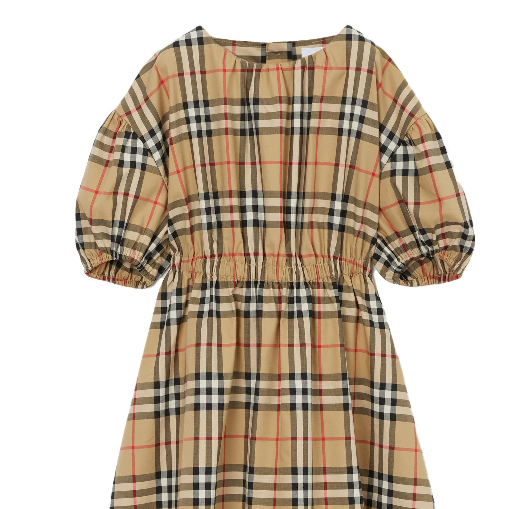 Платье Burberry Check Dress (коричневое) — фото 4