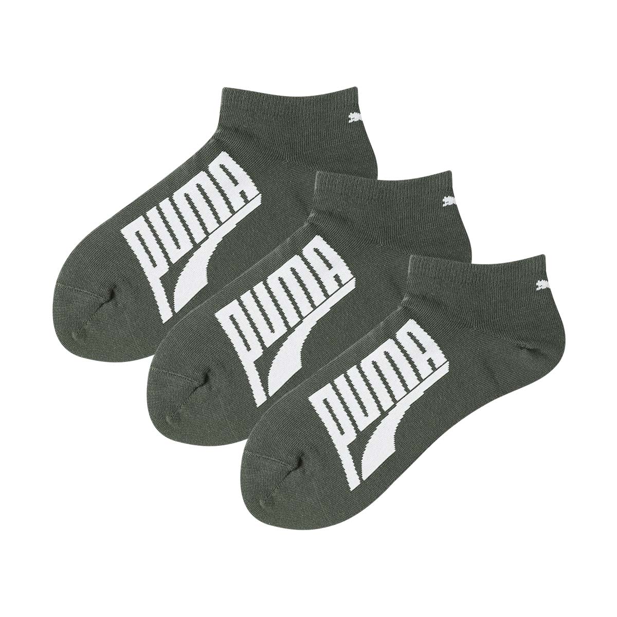 PUMA Ankle Socks Unisex 3 Pack Green