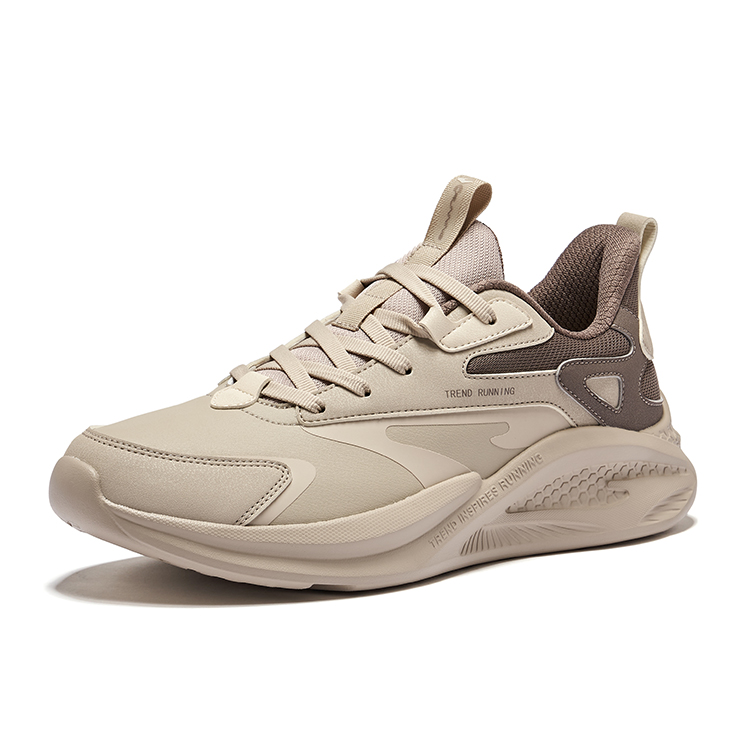 Erke Lingyue 1 Non Slip And Waterproof Low top Casual City Commuting Running Shoes Men’s Light Linen Brownstone