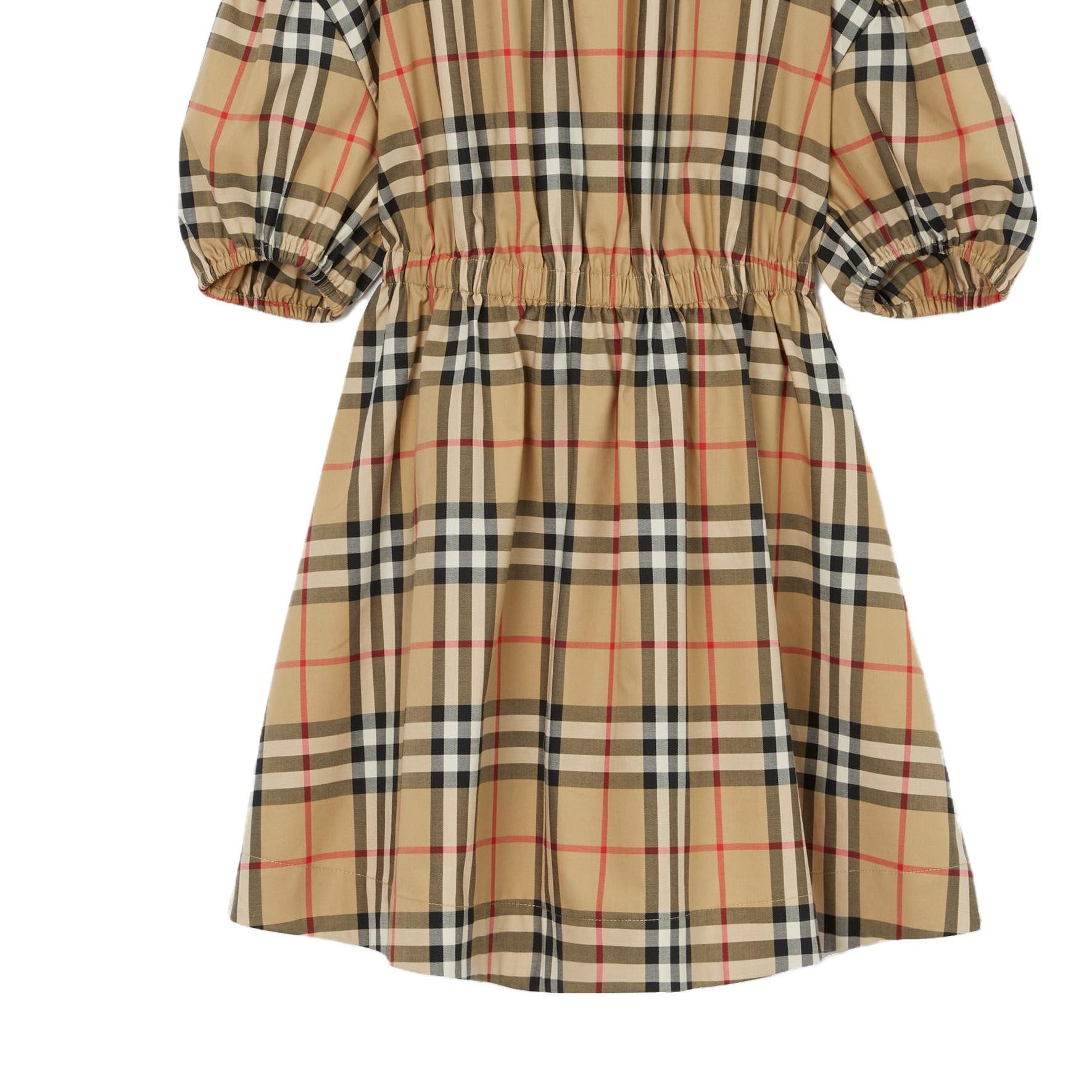 Платье Burberry Check Dress (коричневое) — фото 6