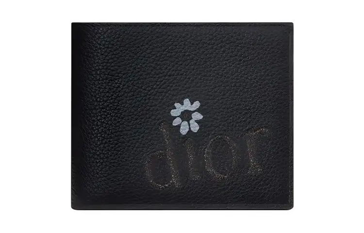 DIOR Grained Calfskin Wallet Men's Black