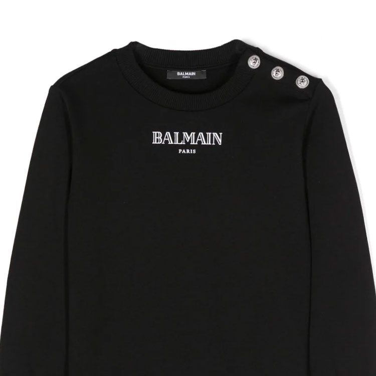 Детский свитшот BALMAIN SS24 Logo (черный) — фото 4