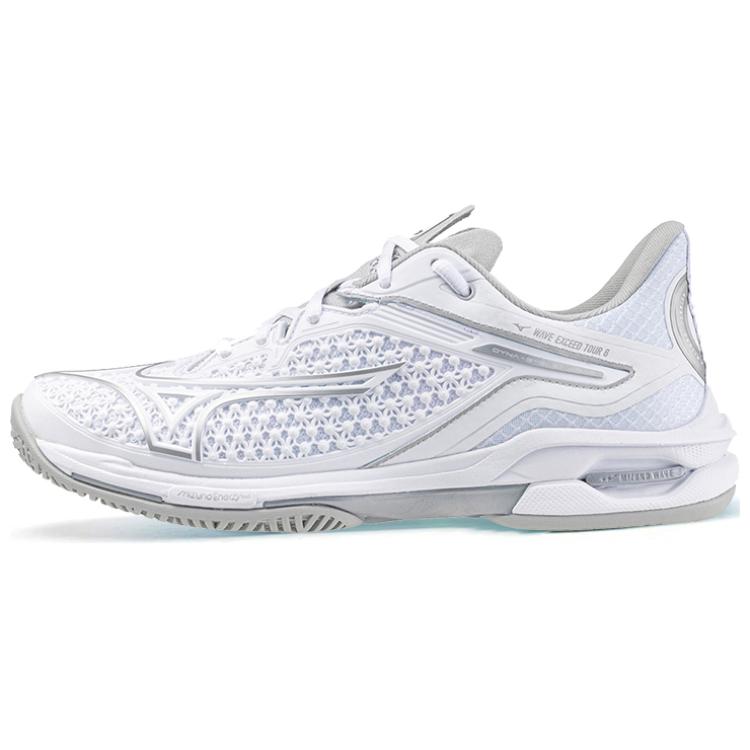 Mizuno Wave Exceed Tour 6 Slip Resistant Abrasion Resistant Low top Tennis Shoes Unisex White