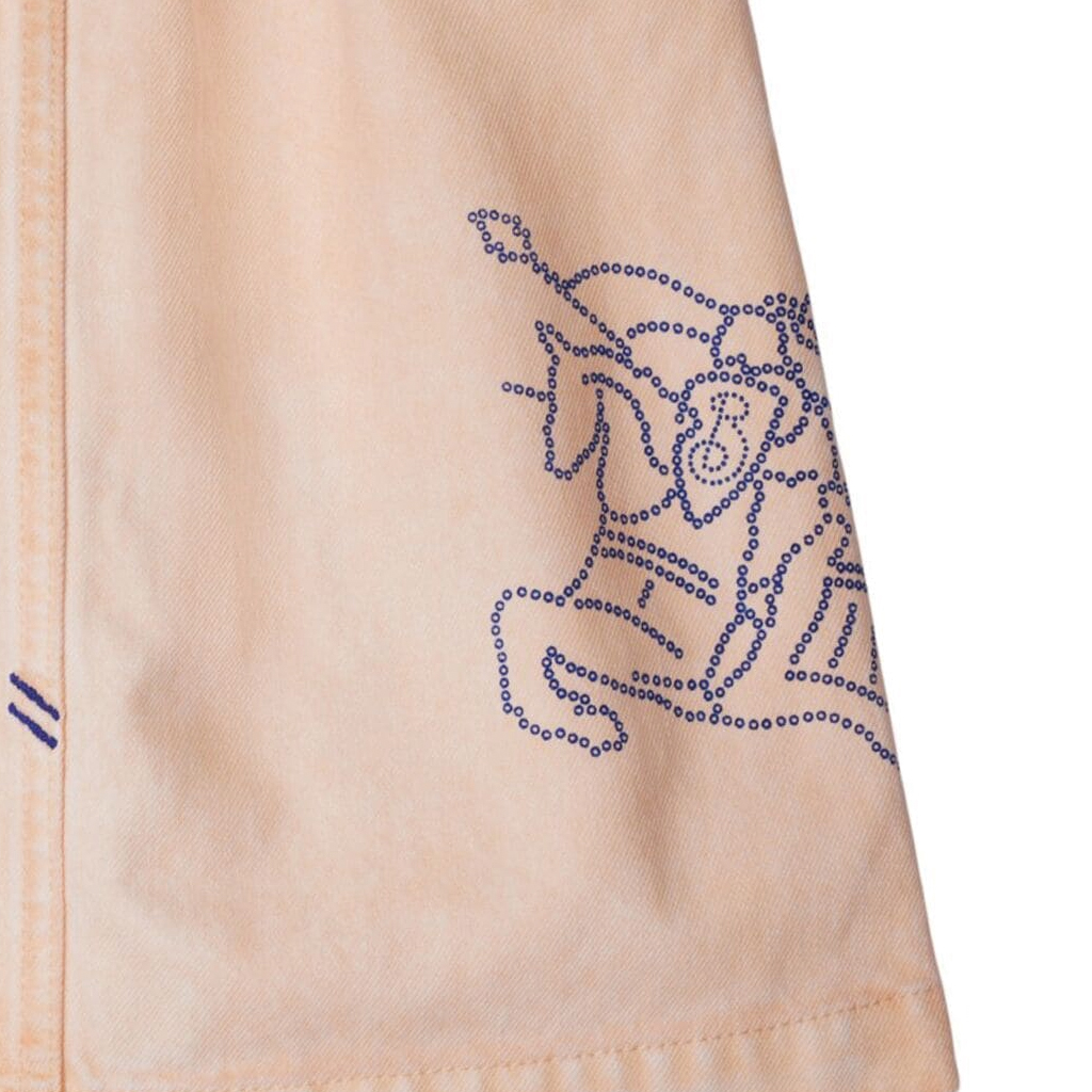 Детская юбка Burberry SS24 Logo (персиково-оранжевая) — фото 5