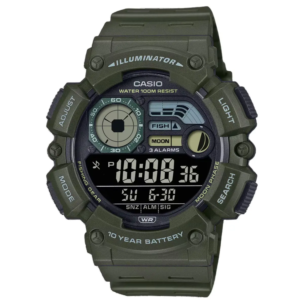CASIO Men 49mm Black Watch WS-1500H-3B