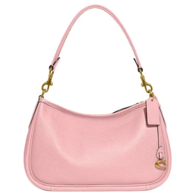 COACH Cary Soft Pebbled Leather Shoulder Bag, Crossbody Bag, Handbag Large Women's Pink