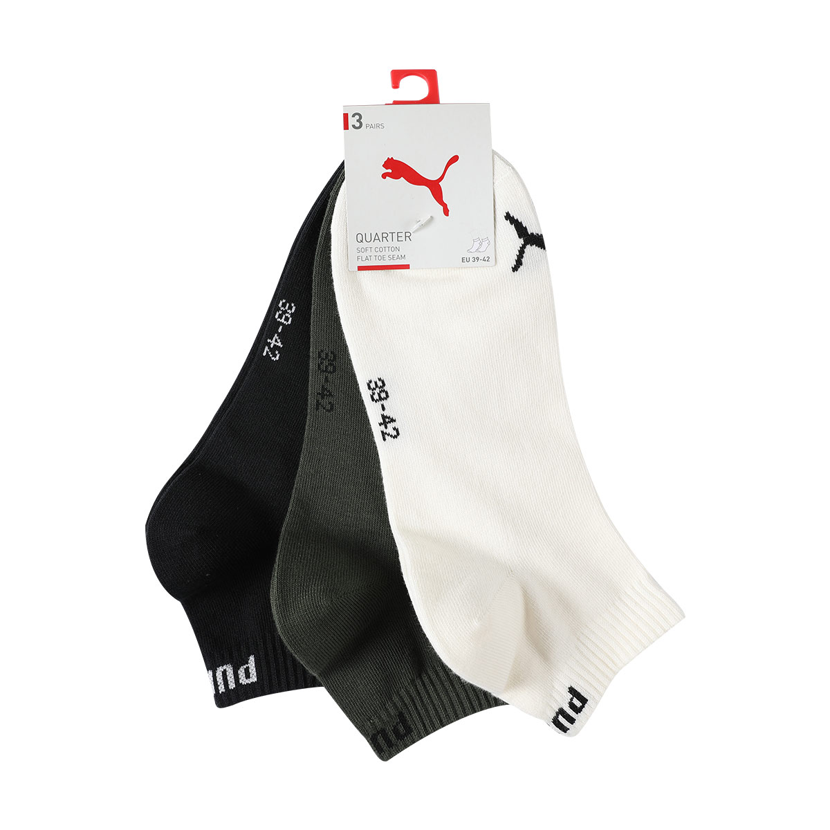 PUMA Mid Calf Socks Unisex 3 Pack