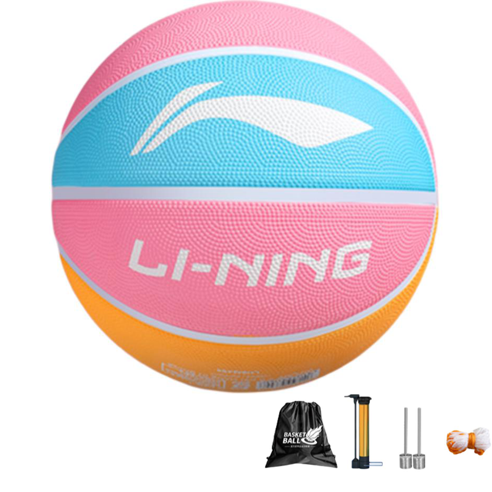 Li Ning Rubber Basketball Blue Pink No. 5, No. 7 Training Kids’